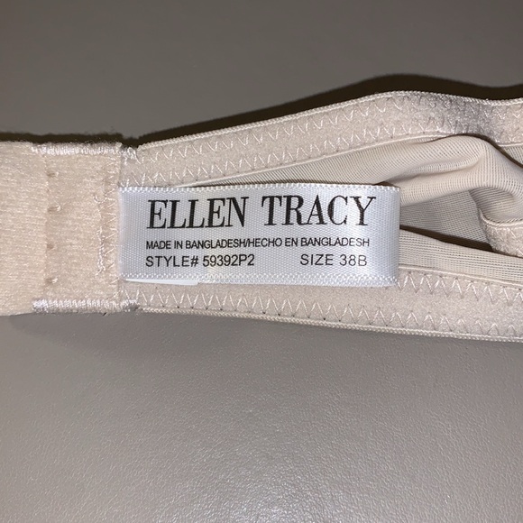 🦋 ELLEN TRACY T-Shirt Bras (Navy and Beige) NWT 38B - Picture 13 of 15